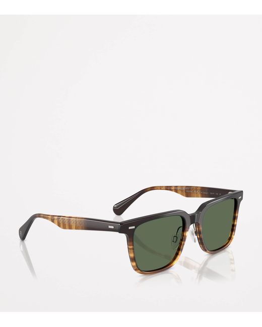 Oliver Peoples Green Rectangular Mr. Federer Ii Sunglasses for men