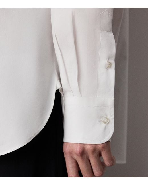 Ralph Lauren White Cotton Broadcloth Courtney Shirt