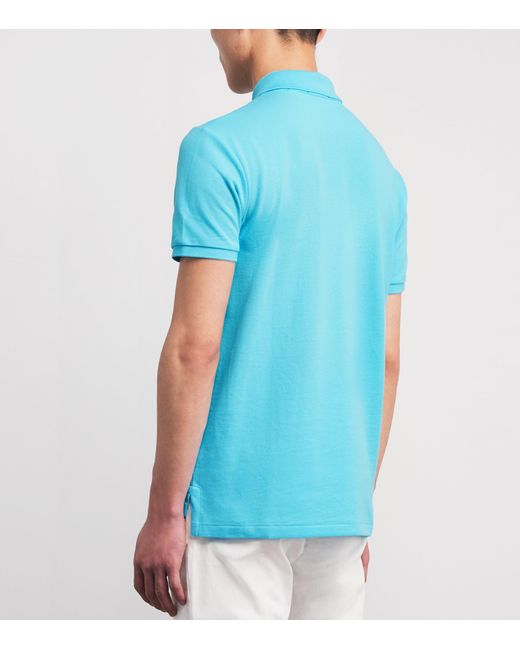 Polo Ralph Lauren Blue Cotton Mesh Polo Pony Polo Shirt for men