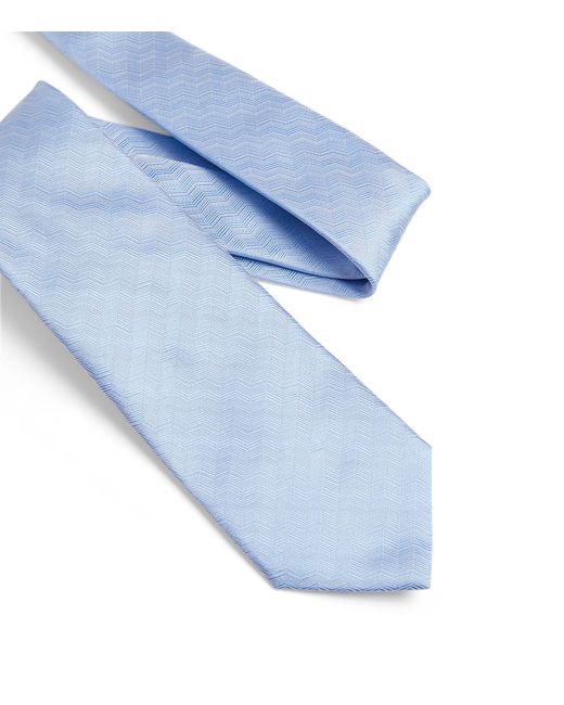 Emporio Armani Blue Silk Woven Tie for men