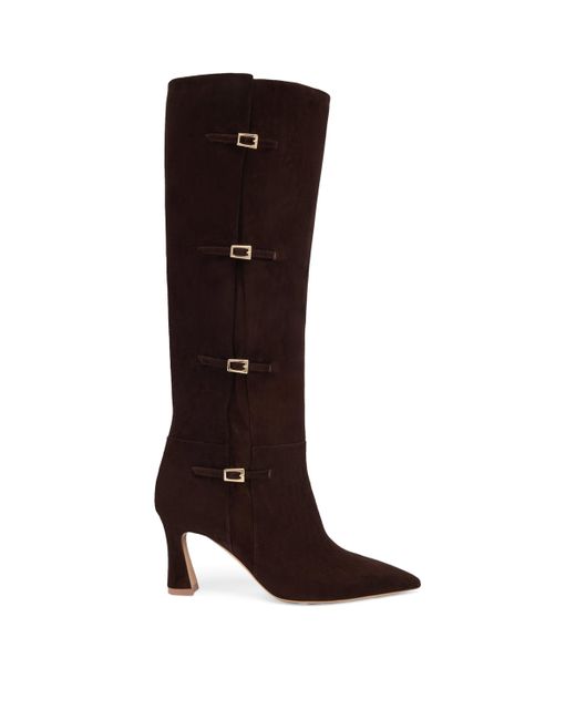 Malone Souliers Brown Suede Buckled Nolan Knee-High Boots 70