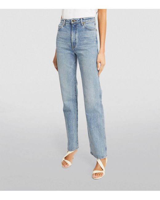 Khaite Blue Danielle Straight Jeans