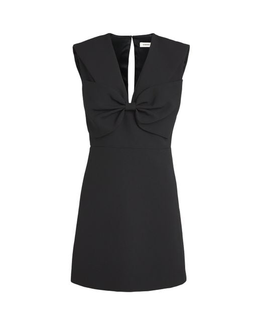 Sandro Bow-Front Mini Dress in Black | Lyst