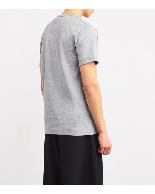 COMME DES GARÇONS PLAY Gray Heart Logo T-Shirt for men