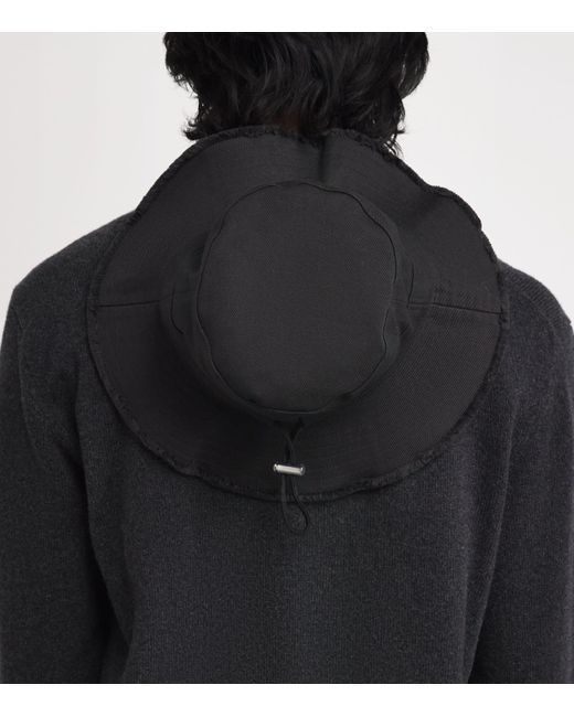 Jacquemus Black Artichaut Logo Bucket Hat for men
