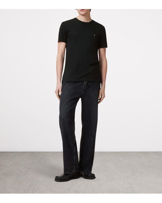 AllSaints Black Organic Cotton Tonic T-Shirt for men