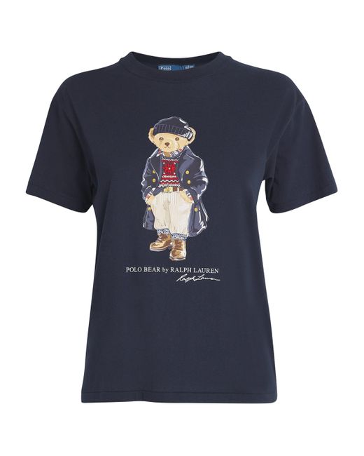 Polo Ralph Lauren Blue Cotton Polo Bear T-Shirt