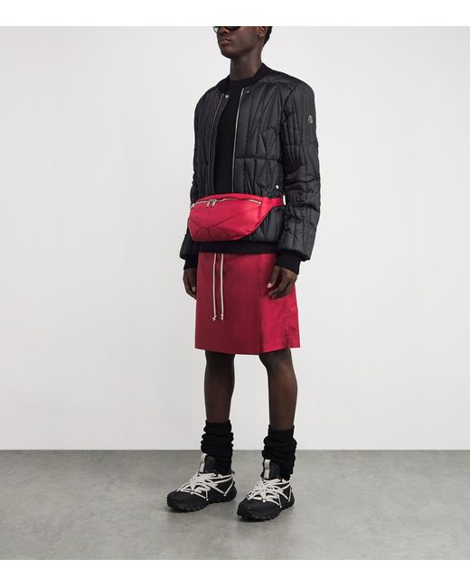 Moncler + Rick Owens Men's Geocamo Flight Leather Vest Black