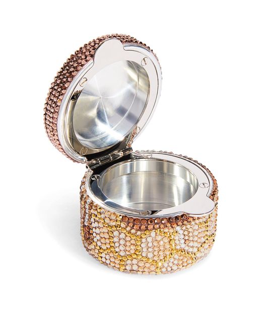 Judith Leiber Metallic Crystal-embellished Honey Jar Pillbox