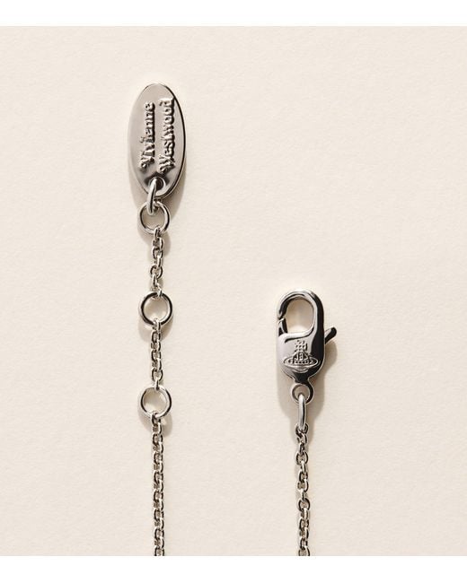 Vivienne Westwood Natural New Diamante Heart Bracelet for men