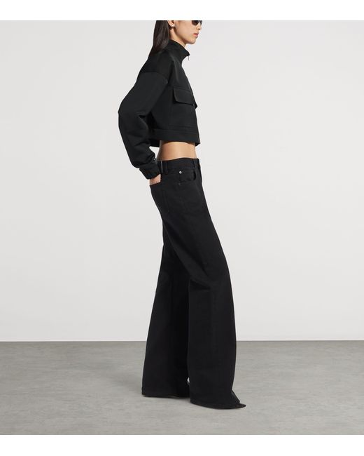 Balenciaga Black Technical Faille Cropped Track Jacket