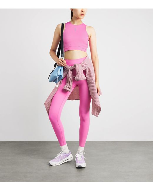 On Shoes Pink Train 2-In-1 Crop Top