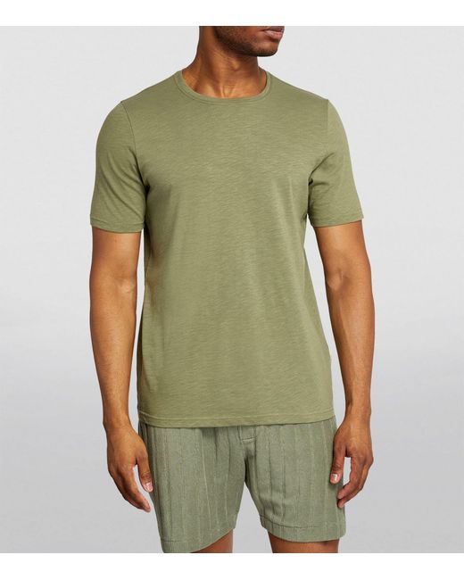 Oliver Spencer Green Cotton T-shirt for men