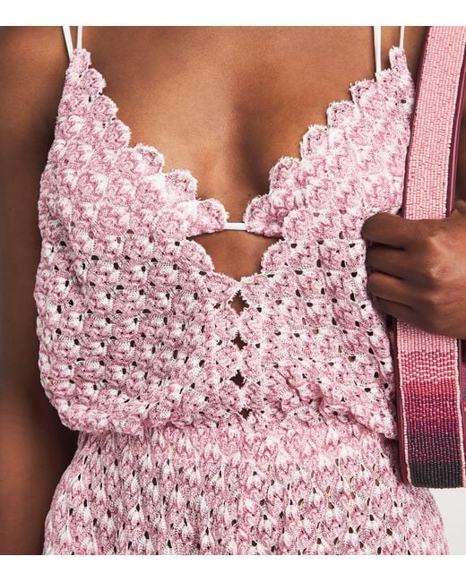 Missoni Pink Metallic V-Neck Jumpsuit