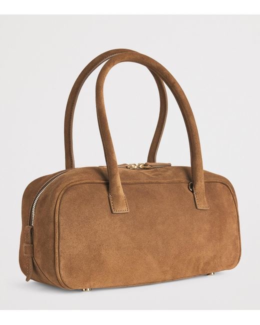 Sandro Brown Suede Ezmehralda Top-Handle Bag