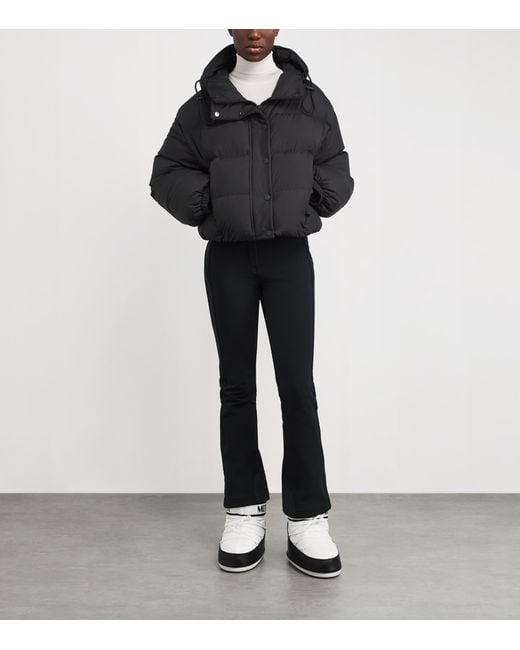 Perfect Moment Black Down Cropped Puffer Jacket