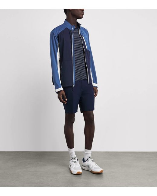 Ralph Lauren Blue Colour-Block Packable Jacket for men