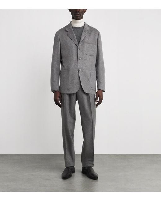 Canali Gray Cashmere Jacket for men