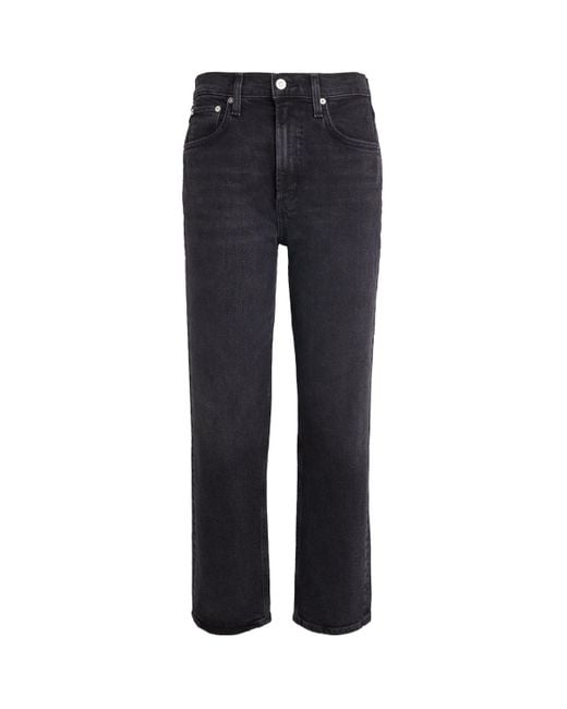 Citizens of Humanity Blue High-Rise Delfina Straight Jeans