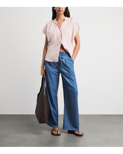 Citizens of Humanity Pink Stripe Penelope Blouse