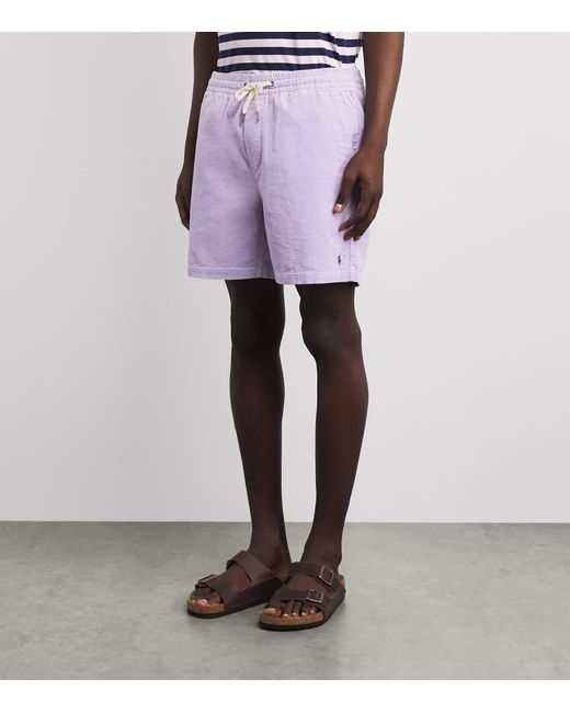 Polo Ralph Lauren Purple Cotton Corduroy Polo Prepster Shorts for men