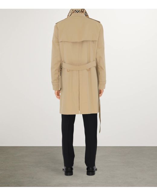 Burberry Natural Mid-Length Kensington Heritage Trench Coat for men