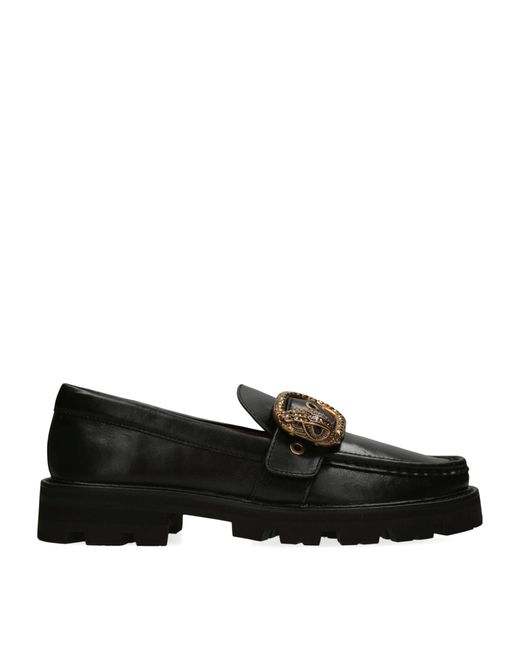 Kurt Geiger Black Leather Mayfair Loafers