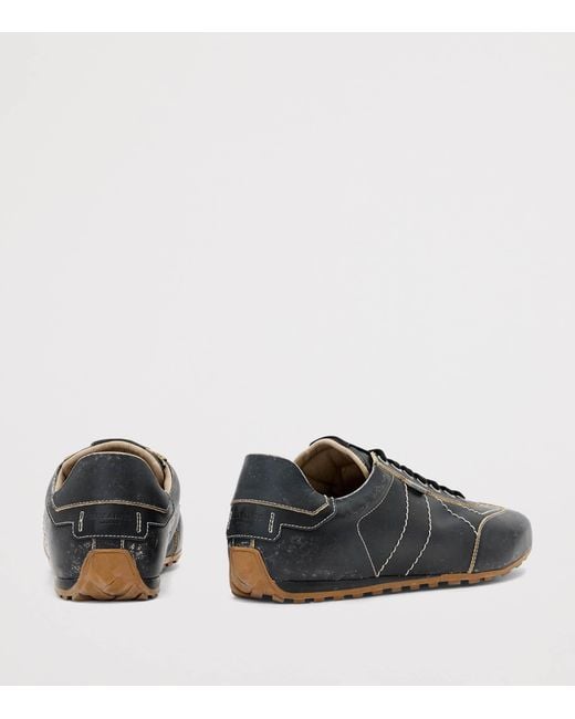 AllSaints Blue Leather Liam Sneakers for men