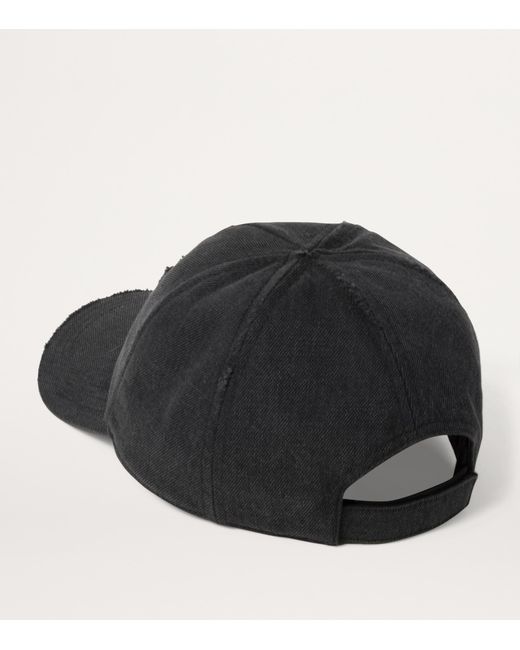 Miu Miu Black Denim Logo Baseball Cap
