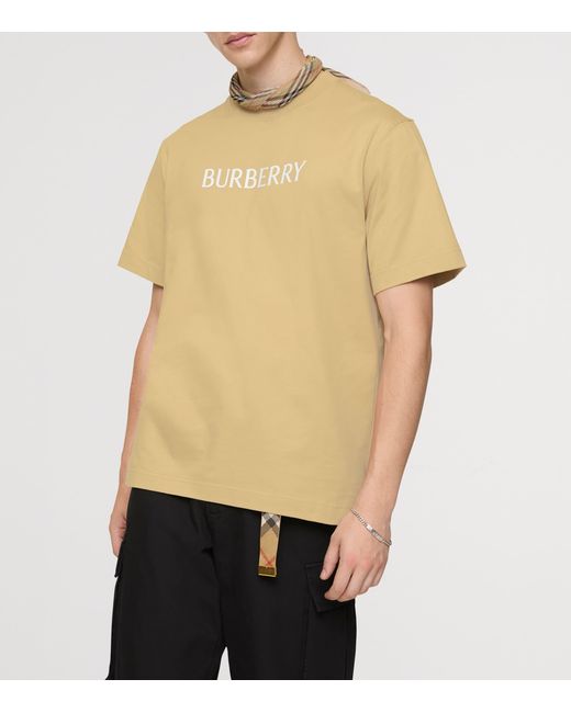 Burberry Natural Cotton Logo Slim T-Shirt for men