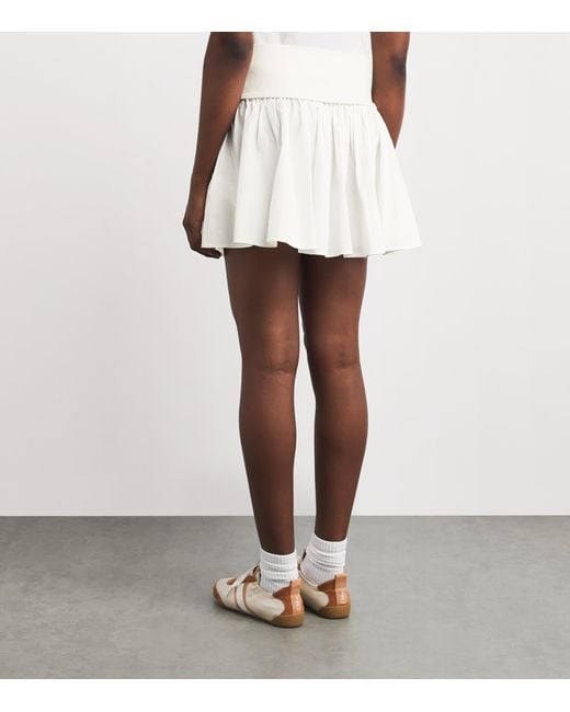 Polo Ralph Lauren White Cotton Flounce Mini Skirt