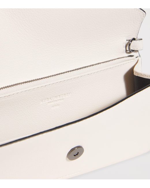 Strathberry Leather Multrees Chain Wallet in White | Lyst UK