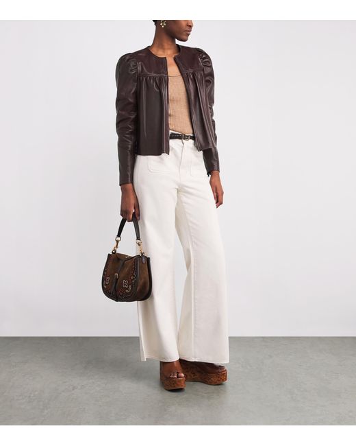 Ulla Johnson Brown Leather Anouk Jacket