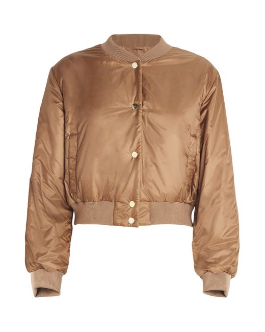 Max Mara Brown Reversible Bomber Jacket