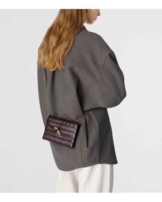 Bottega Veneta Purple Leather Andiamo Cross-Body Bag