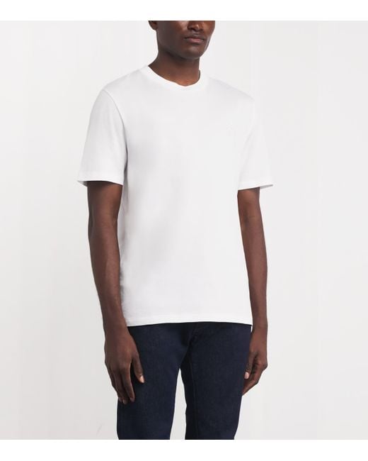 Jacob Cohen White Cotton Monogram T-Shirt for men