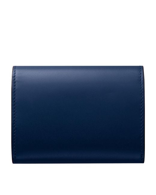 Cartier Blue Leather C De Wallet
