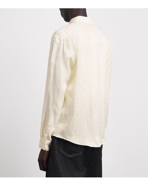 Sandro White Jacquard Square Cross Shirt for men