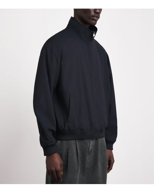 FRAME Blue Wool Zip-Up Jacket for men