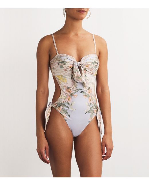 Zimmermann White Scarf-Tie Wylie Swimsuit