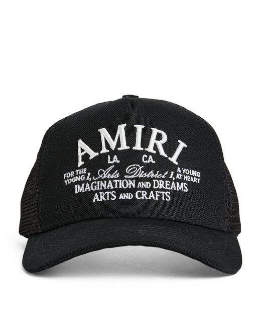 Amiri Black Arts District Trucker Hat for men
