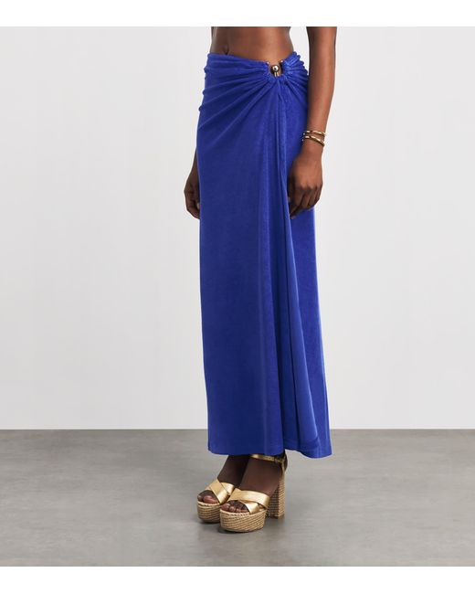 Christopher Esber Blue Towelling Orbit Pareo