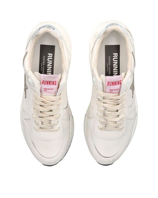 Golden Goose Deluxe Brand White Leather Running Sole Sneakers