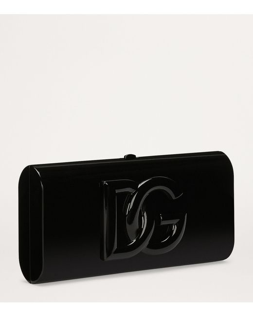 Dolce & Gabbana Black Dg Logo Clutch Bag