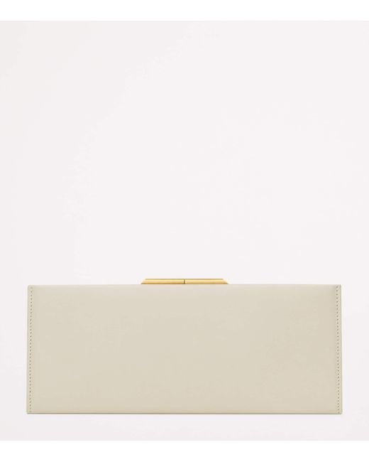 Saint Laurent Natural Calfskin Midnight Clutch Bag