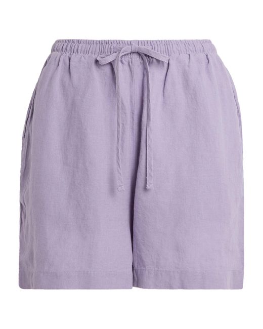 Barbour Purple Linen Oakley Shorts
