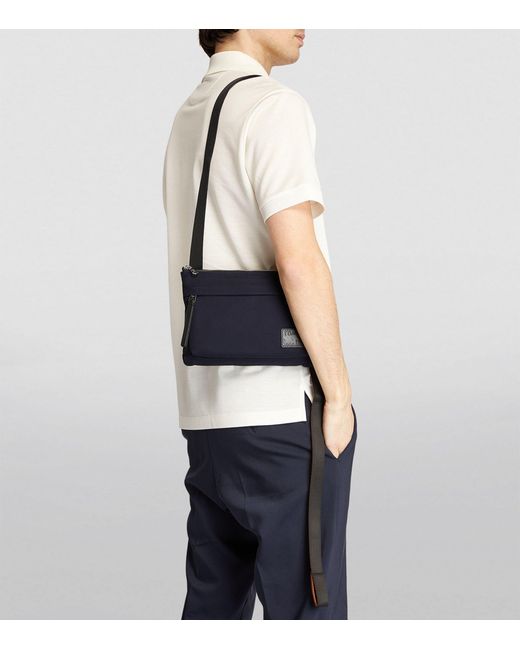 Paul Smith Blue Washed Canvas Cross-body Bag for men