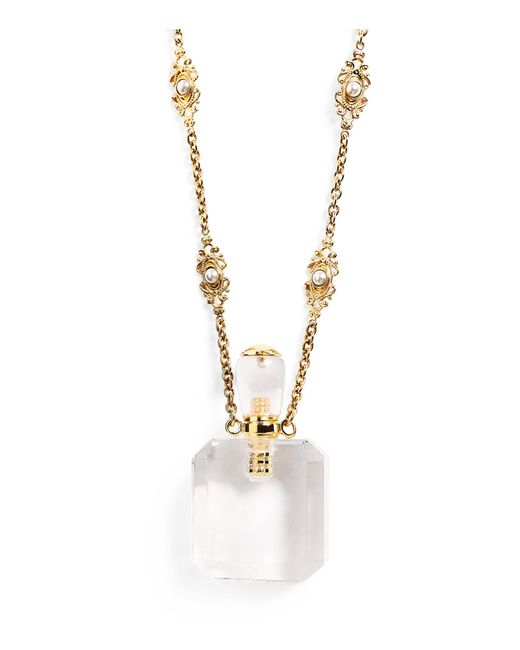 Chloé Metallic Victorian Pendant Necklace