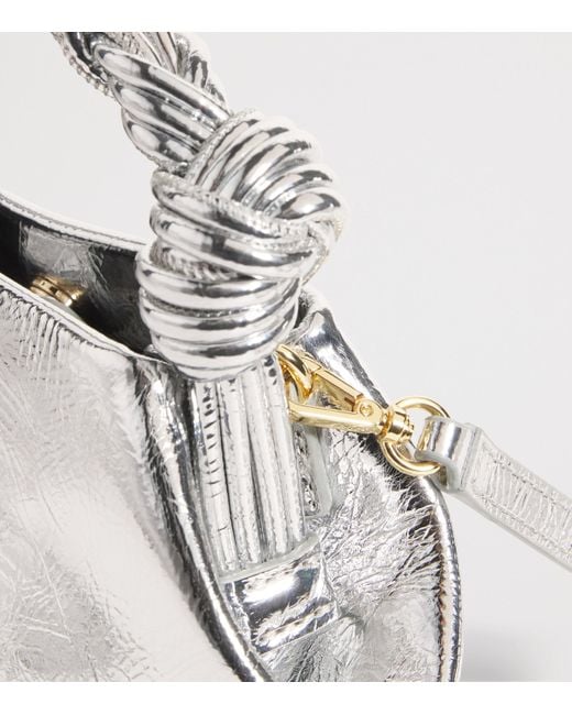 Ganni Mini Metallic Bou Top-Handle Bag