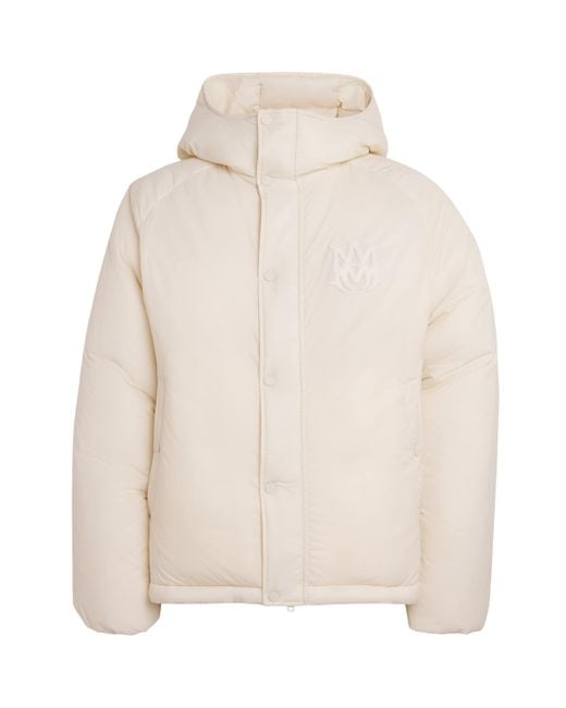 Amiri Natural Down Logo-Detail Unchanneled Puffer Jacket for men